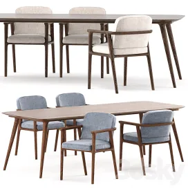 Zio Dining Table Zio Dining Chair by Moooi